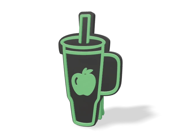 3D preview of Apple - Green Tea Packet Clip, assembled logo and clip