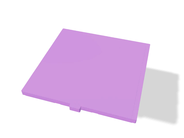 Loaded Tea Holder Lid — Plain — 3-Unit, 3D preview shown in purple
