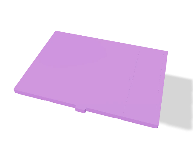 Loaded Tea Holder Lid — Plain — 4-Unit, 3D preview shown in purple