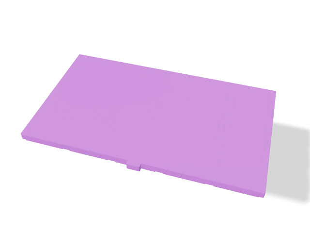 Loaded Tea Holder Lid — Plain — 5-Unit, 3D preview shown in purple